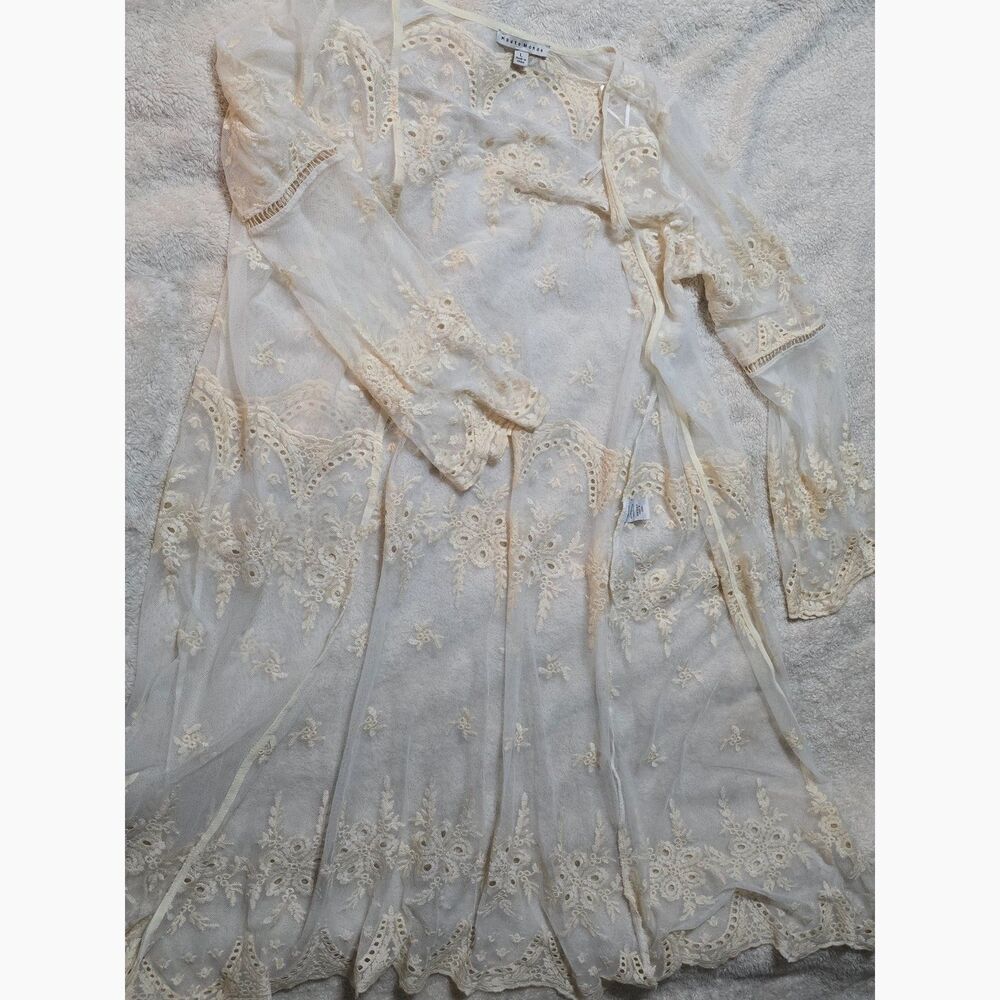 Vintage Vibe Haute Monde Sheer Floral Lace Longline Cardigan
